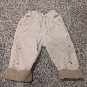 VTG children's place cream curderoy pants. 12 mo. Rolled cuff 100% cotton.
